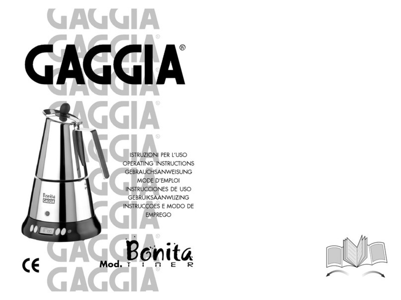 Gaggia BONITA TIMER operating instructions