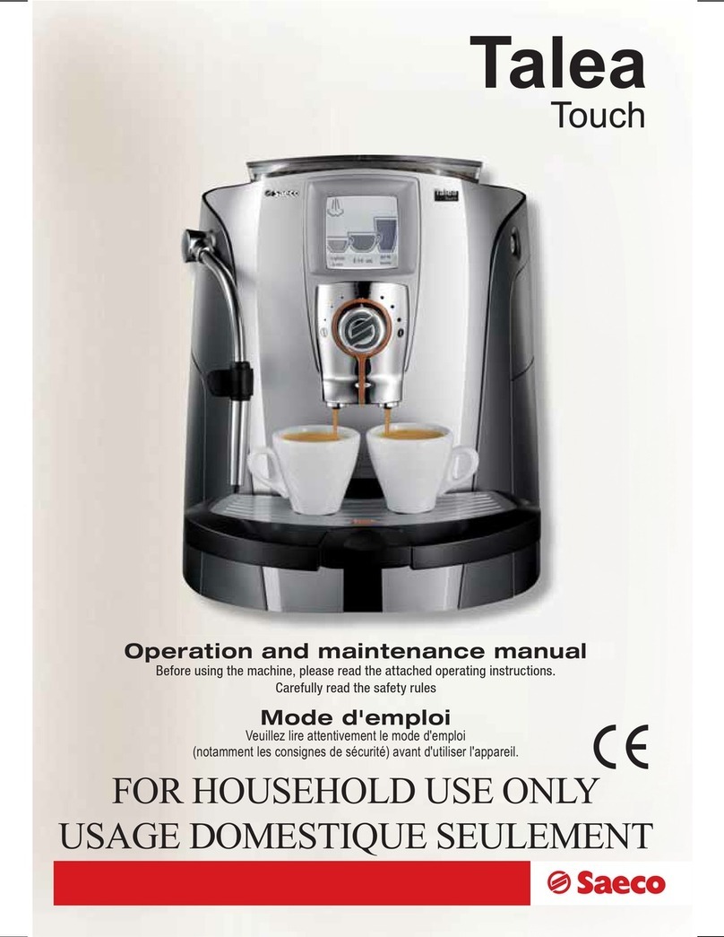 Saeco 10001565 Operation and maintenance manual