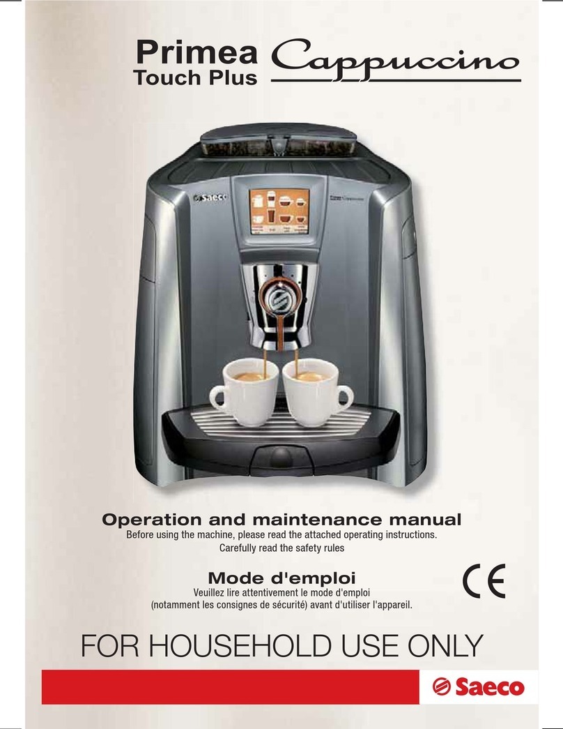 Saeco 10001865 Operating and maintenance manual