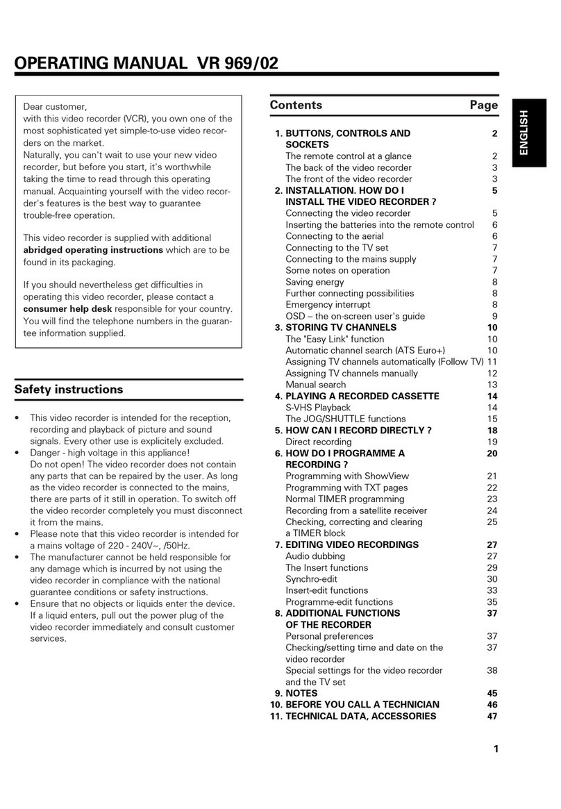 Philips VR969/02 User manual