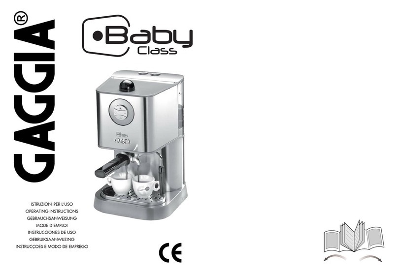 Gaggia 10001858 operating instructions