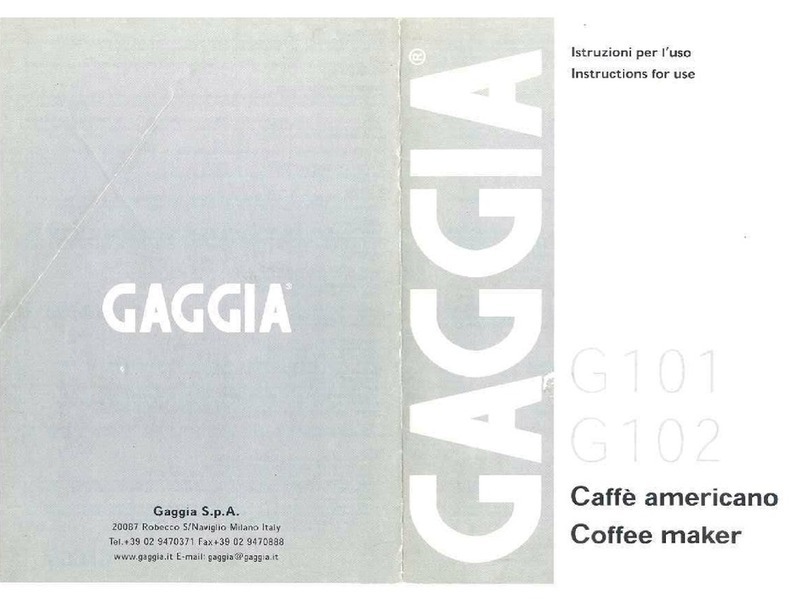 Gaggia P1SCH014MENGIC Instructions for use