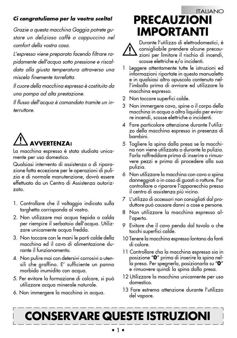 Gaggia 10001965 user manual Gaggia 10001965 user manual