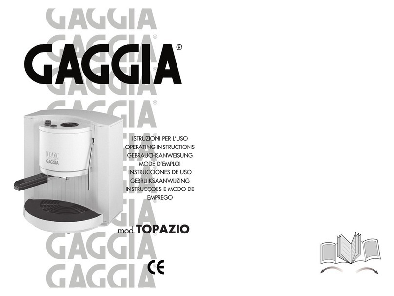 Gaggia Topazio operating instructions