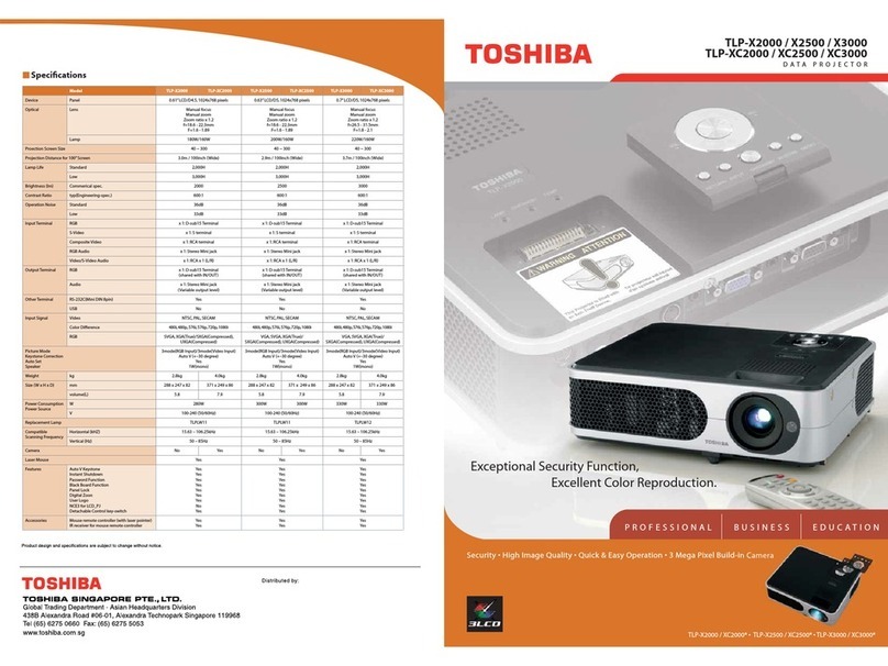 Toshiba TLP-XC3000 User manual