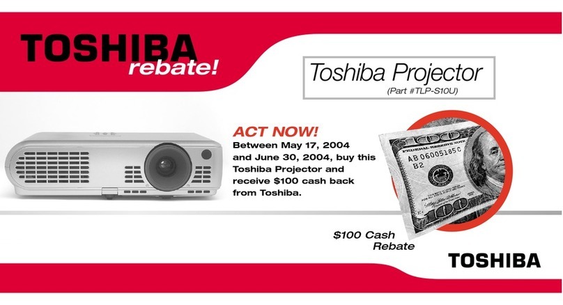 Toshiba TLP-S10U - SVGA LCD Projector User manual Toshiba TLP-S10U - SVGA LCD Projector User manual