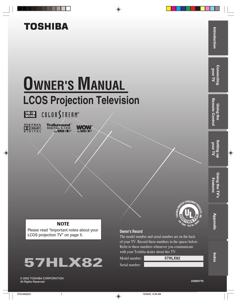Toshiba 57HLX82 User manual