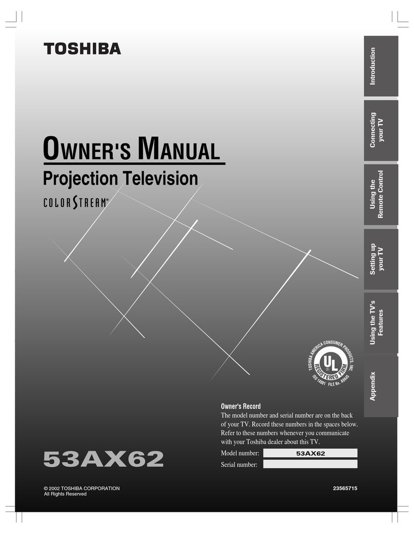 Toshiba 53AX62 User manual Toshiba 53AX62 User manual