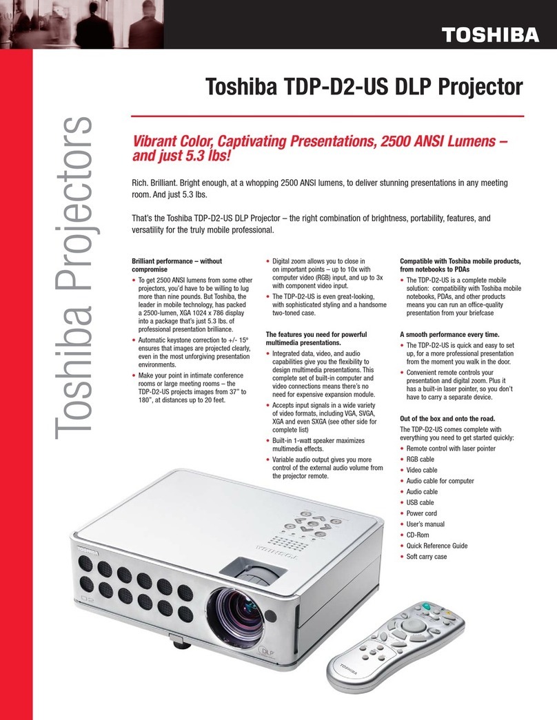 Toshiba TDP-D2-US User manual