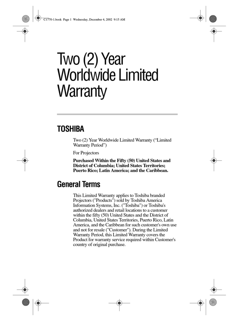 Toshiba C1770 Limited warranty