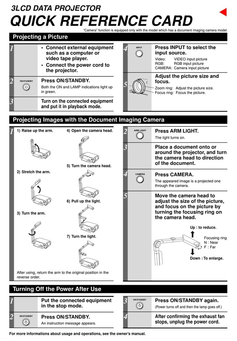 Toshiba TLP-450 Reference guide