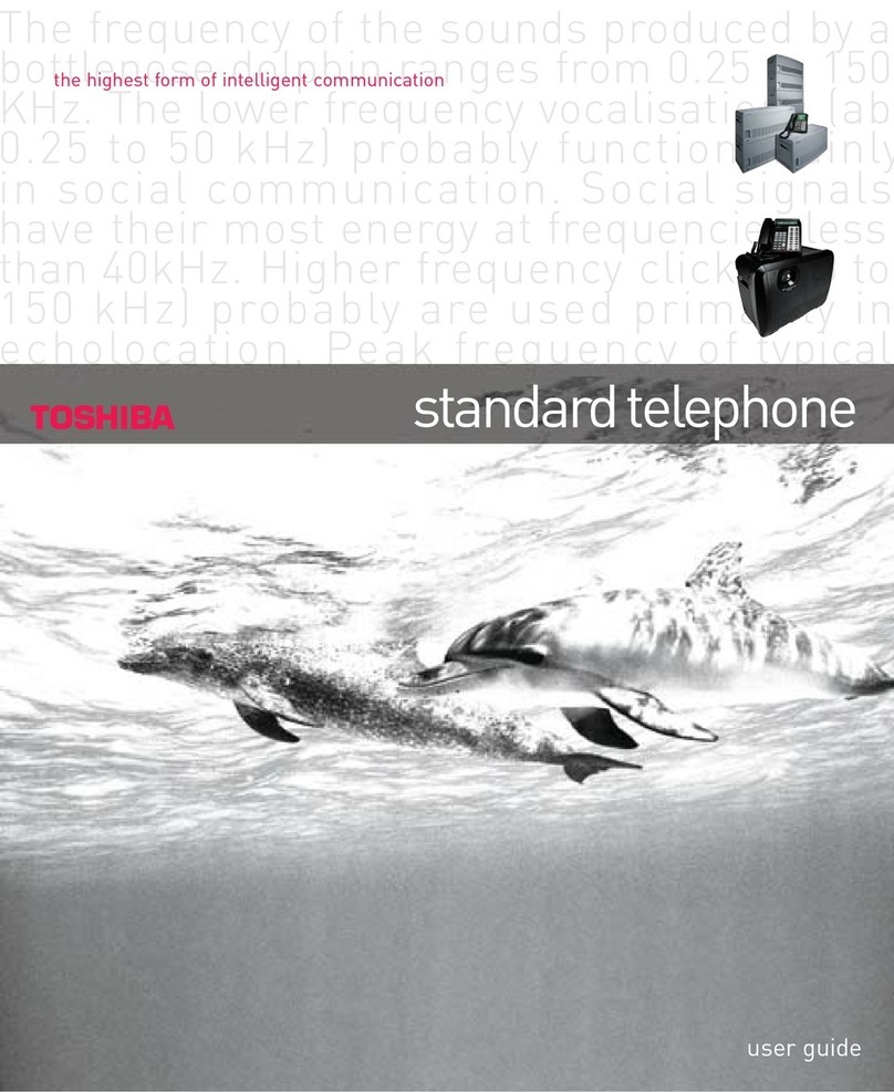 Toshiba Standard Telephone User manual Toshiba Standard Telephone User manual