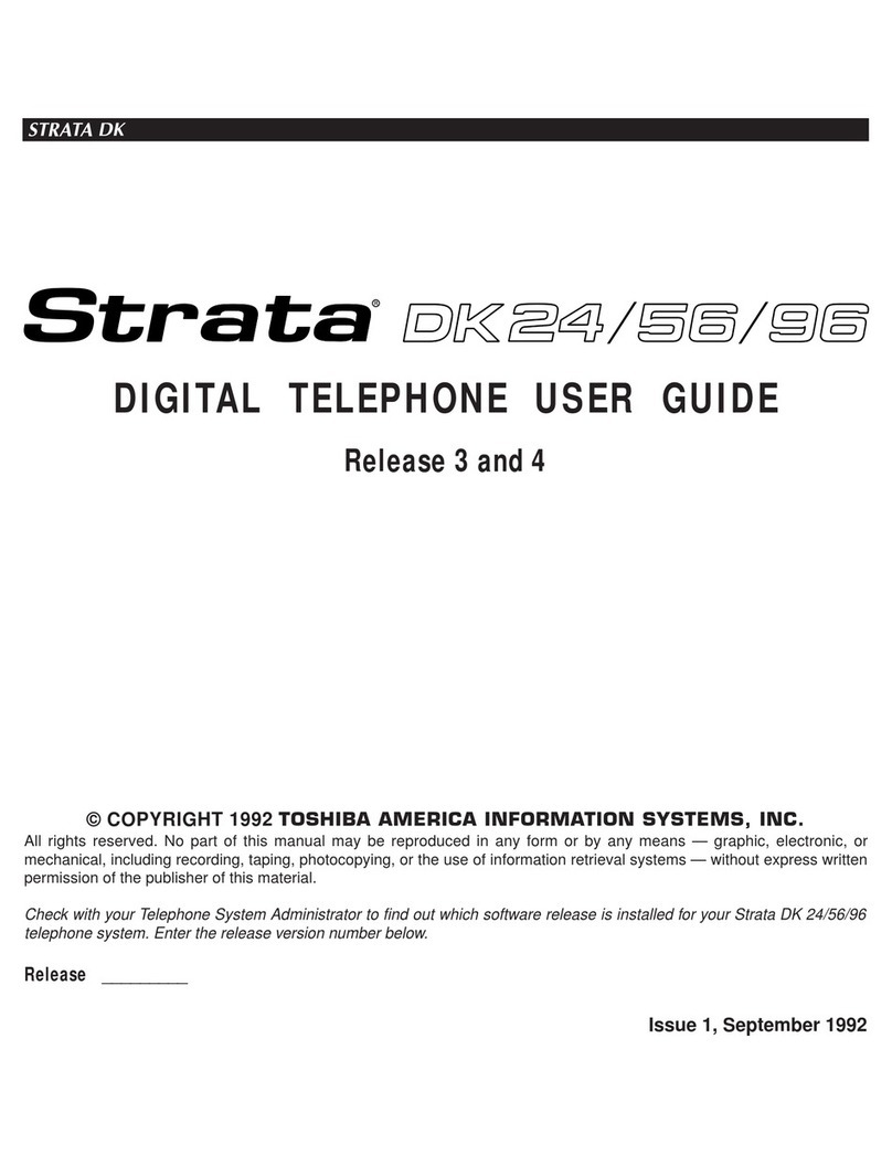 Toshiba Strata DK 24 User manual