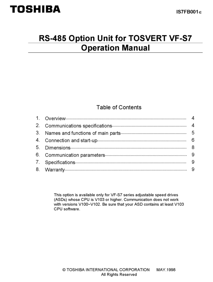 Toshiba RS-485 Operation manual