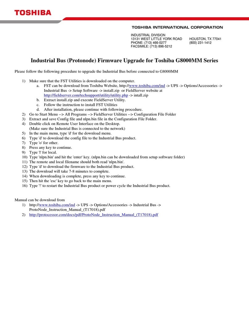 Toshiba G8000MM Series Firmware upgrade guide