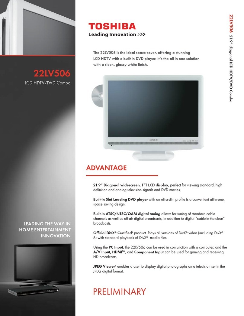 Toshiba 22LV506 - 21.9" LCD TV User manual