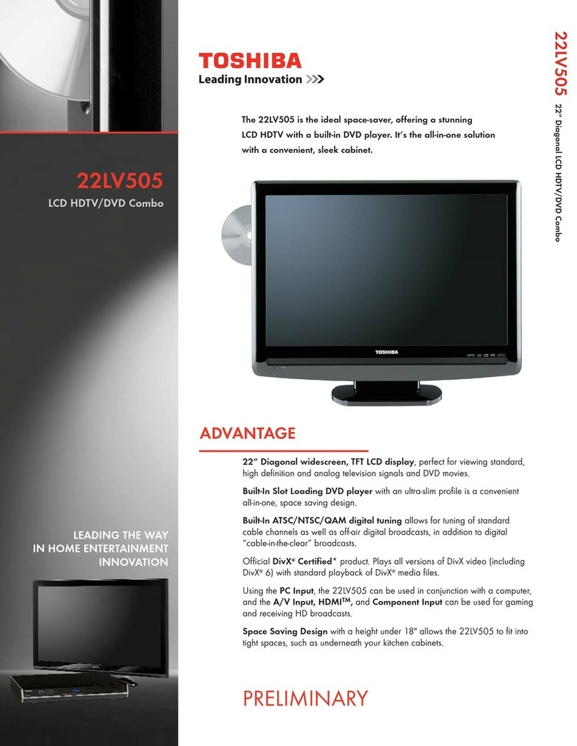 Toshiba 22LV505 - 22" LCD TV User manual