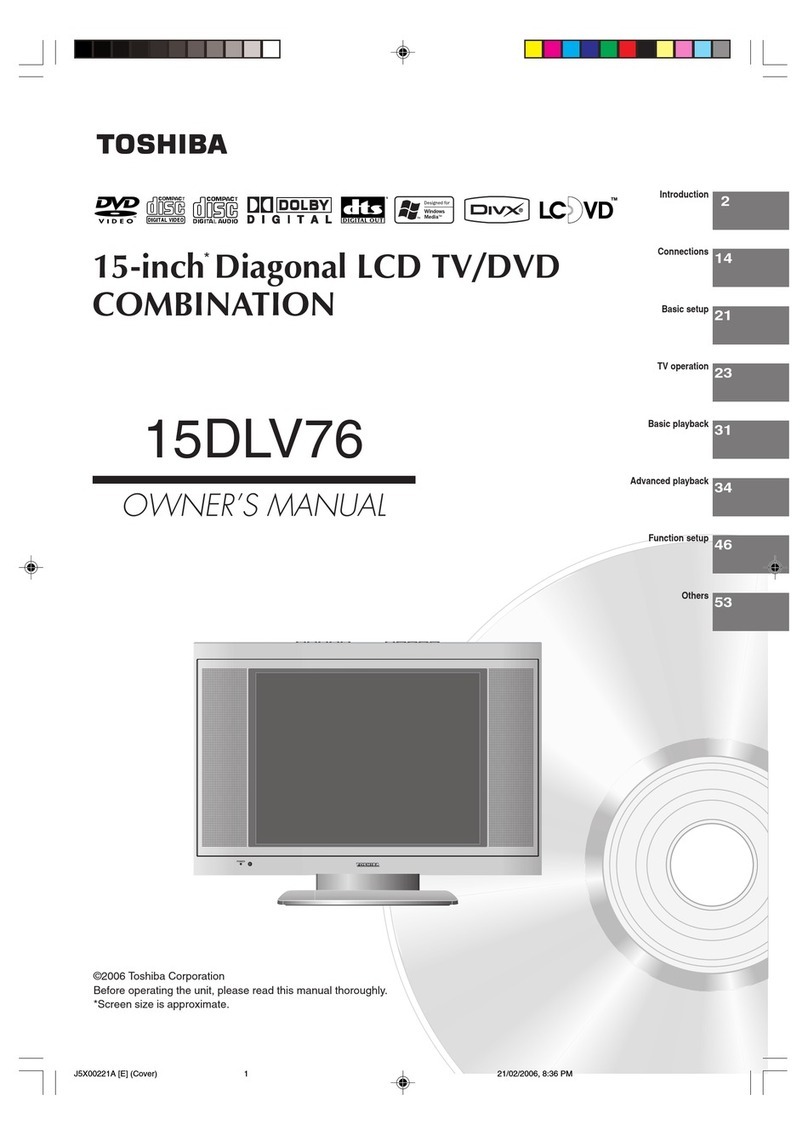 Toshiba 15DLV76 - 15" LCD TV User manual