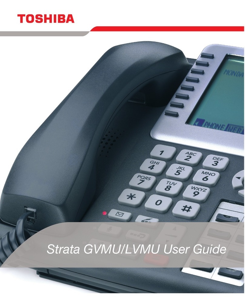 Toshiba Strata GVMU/LVMU user guide
