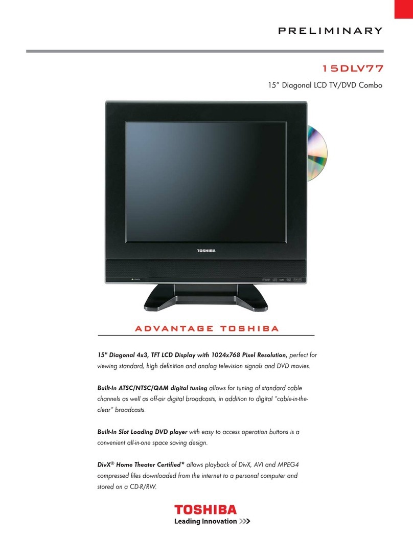 Toshiba 15DLV77 - 15" LCD TV User manual