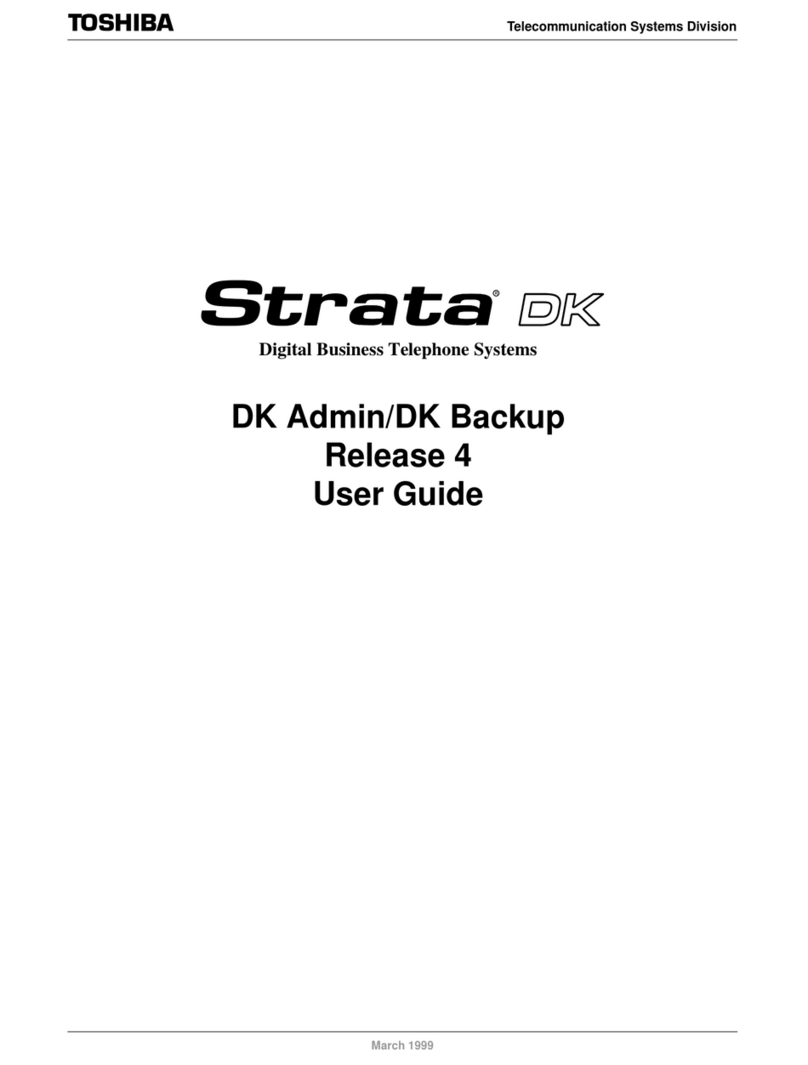 Toshiba Strata DK Admin User manual