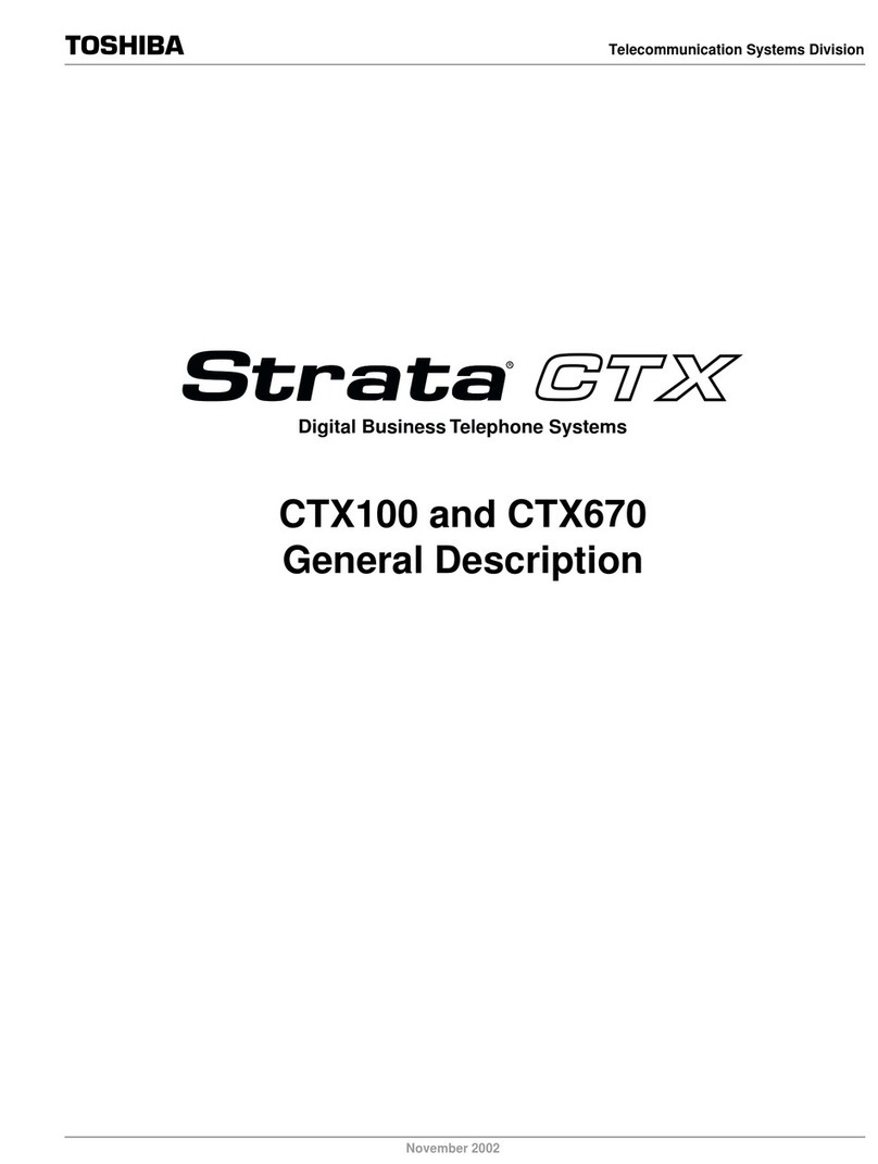 Toshiba Strata CTX100 Operating and maintenance instructions