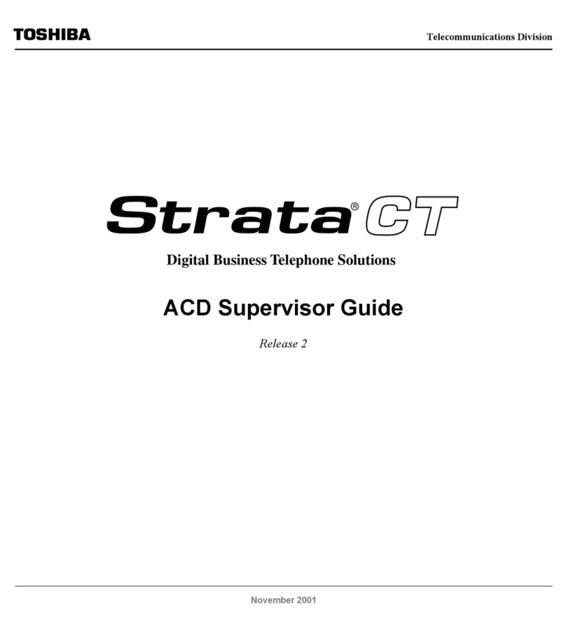 Toshiba Strata CT Digital Business Telephone... User manual