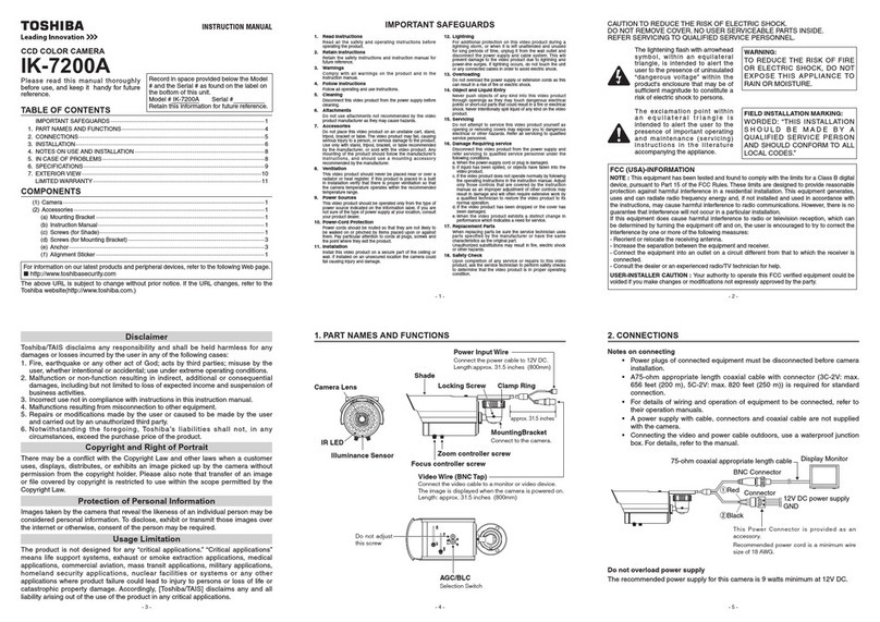 Toshiba IK-7200A User manual