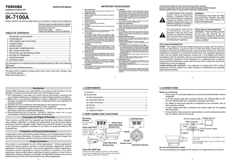 Toshiba IK-7100A User manual