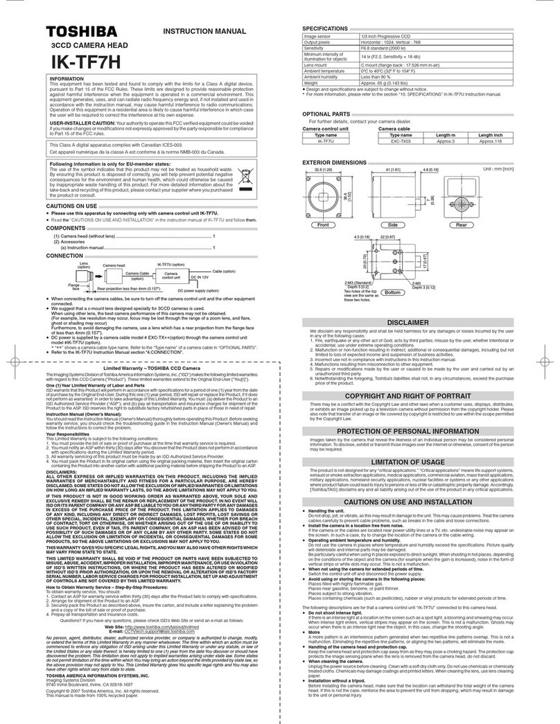 Toshiba IK - TF7H User manual Toshiba IK - TF7H User manual