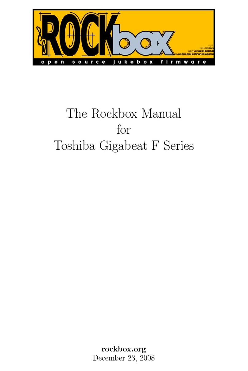 Toshiba Rockbox F Series User manual