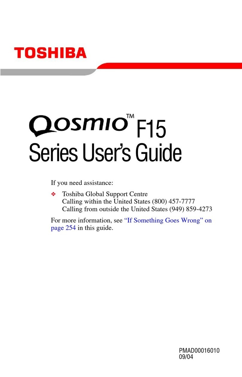 Toshiba Qosmio F15 Series user guide