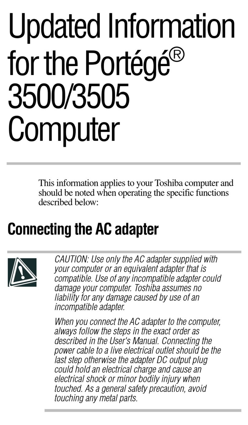 Toshiba Portege 3500 User manual