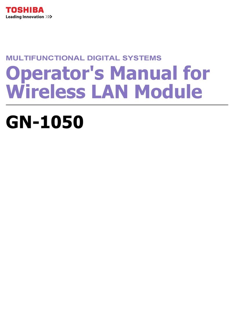 Toshiba WIRELESS LAN MODULE GN-1050 User manual