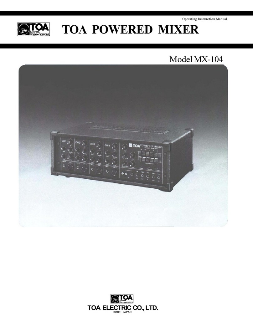 Toa MX-104 Operating instructions manual