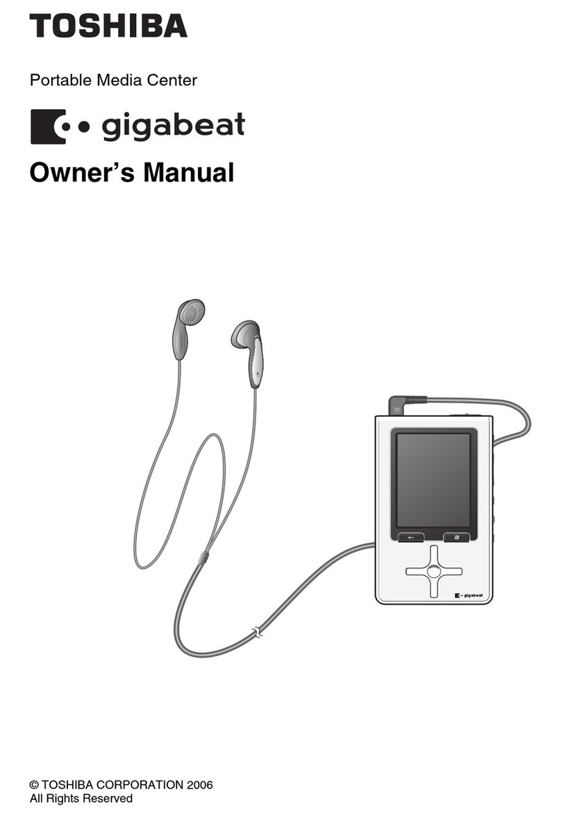 Toshiba Portable MP3 Player owner's manual
