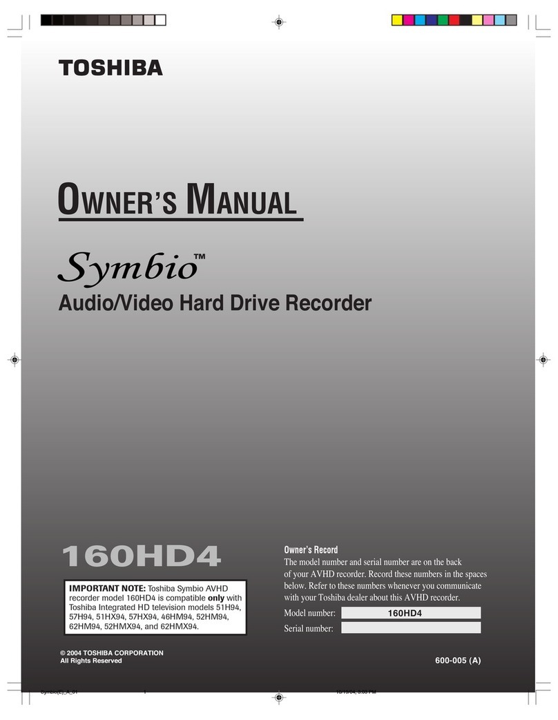 Toshiba Symbio 160HD4 owner's manual