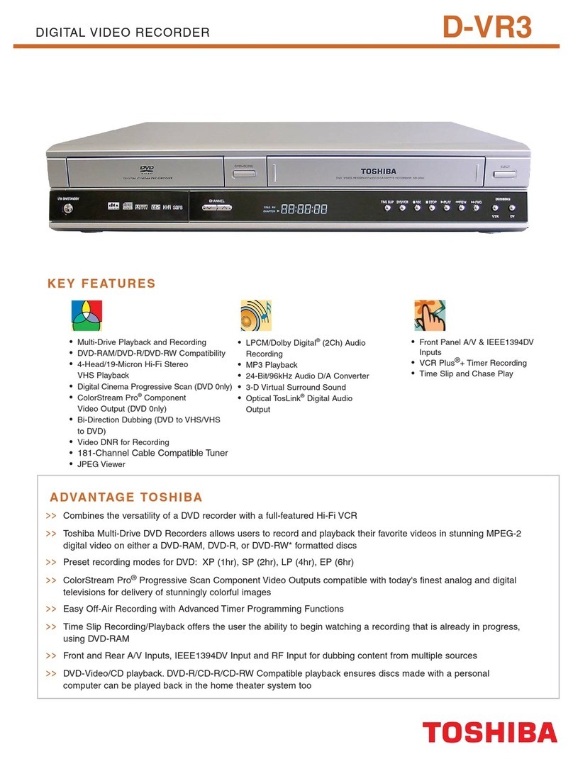 Toshiba D-VR3 Specifications
