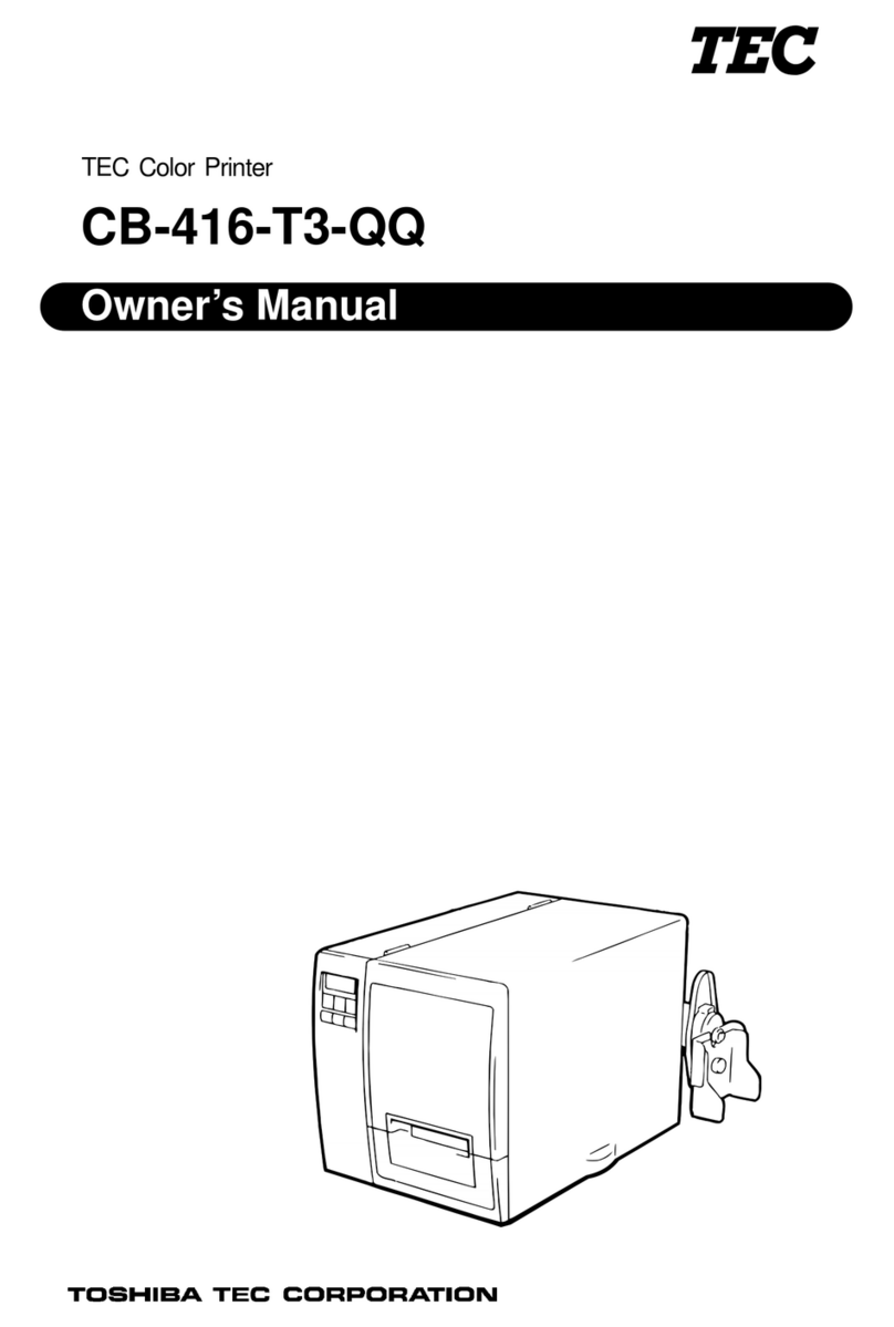 Toshiba TEC CB-416-T3-QQ User manual Toshiba TEC CB-416-T3-QQ User manual