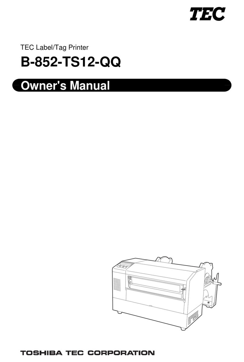 Toshiba TEC B-852-TS12-QQ User manual