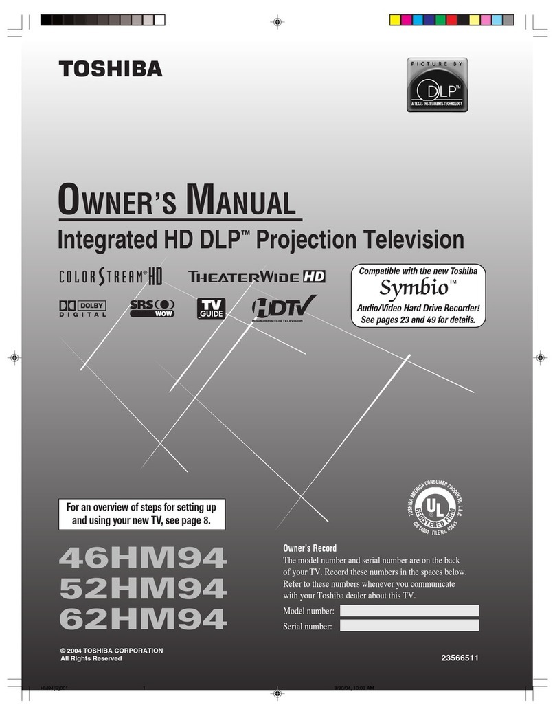 Toshiba TheaterWide 46HM94 owner's manual