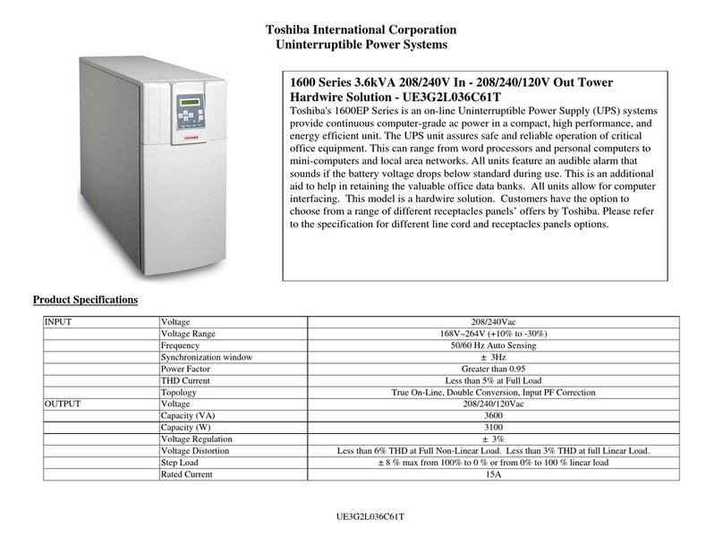 Toshiba 1600 Series Installation instructions