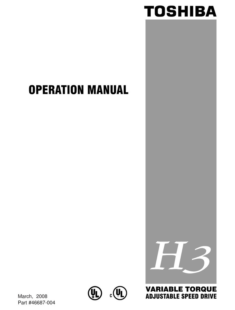 Toshiba Adjustable Speed Drive H3 User manual