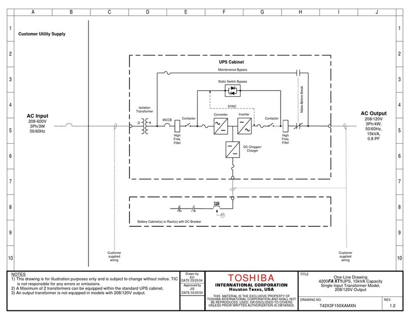 Toshiba 4200FA XT1 One-Line Drawing