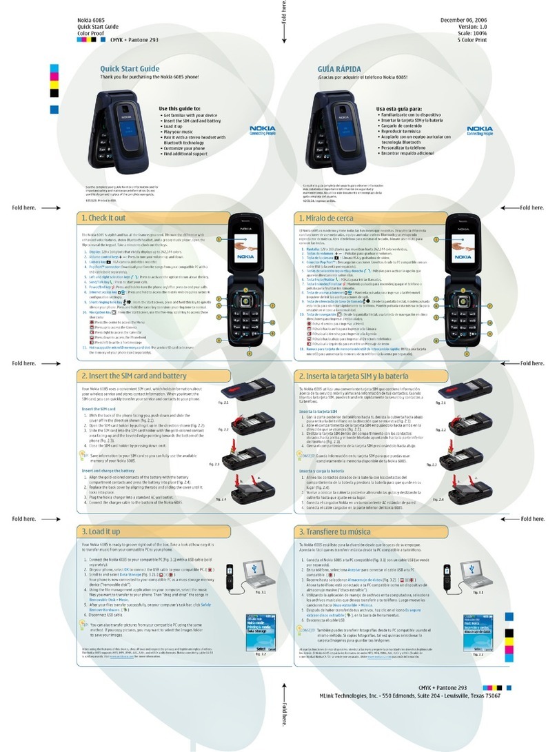 Nokia 6085 - Cell Phone 4 MB User manual Nokia 6085 - Cell Phone 4 MB User manual