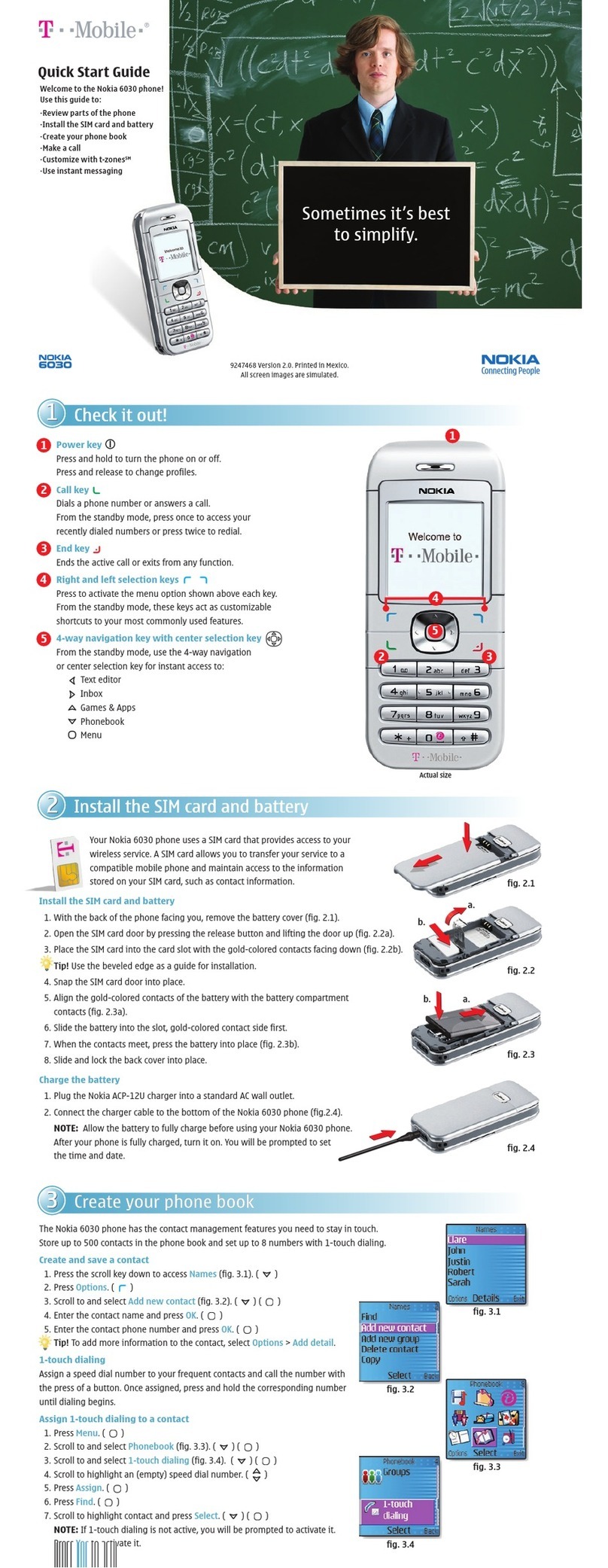 Nokia 6030 - Cell Phone - GSM User manual