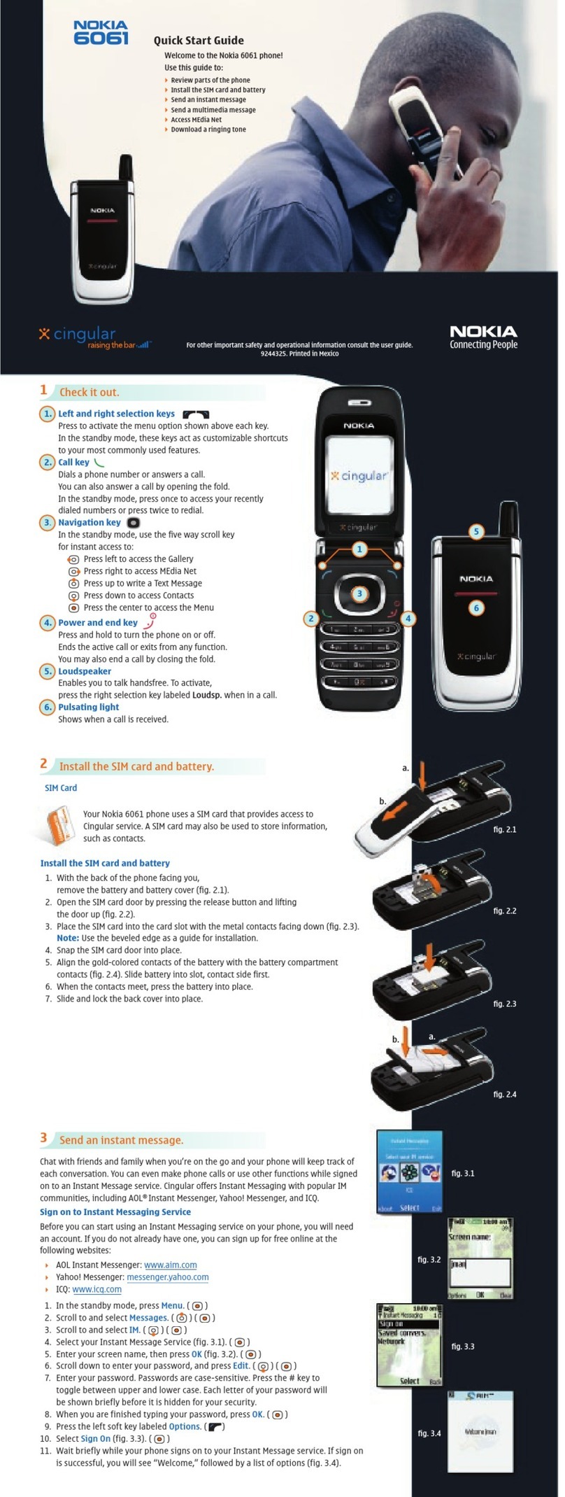 Nokia 6061 - Cell Phone 3 MB User manual Nokia 6061 - Cell Phone 3 MB User manual