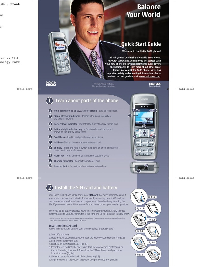 Nokia 1600 - Cell Phone 4 MB User manual