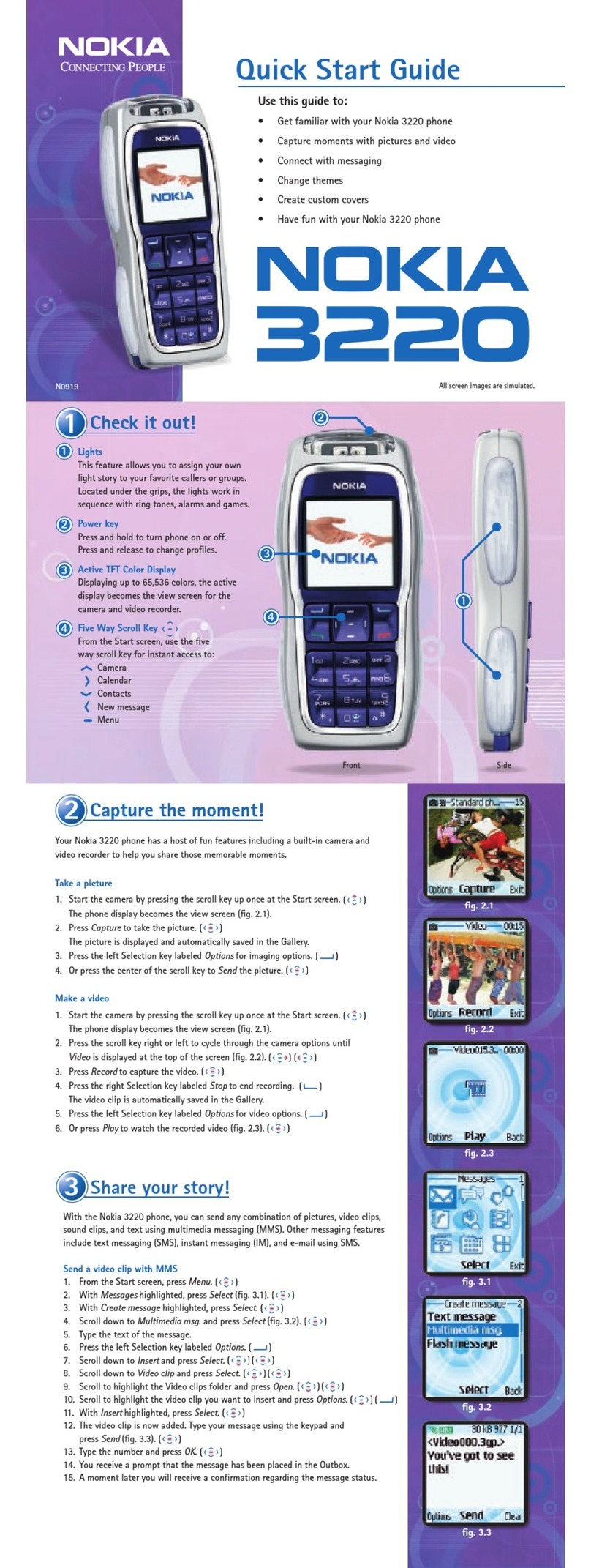 Nokia Cellphone 3220 User manual