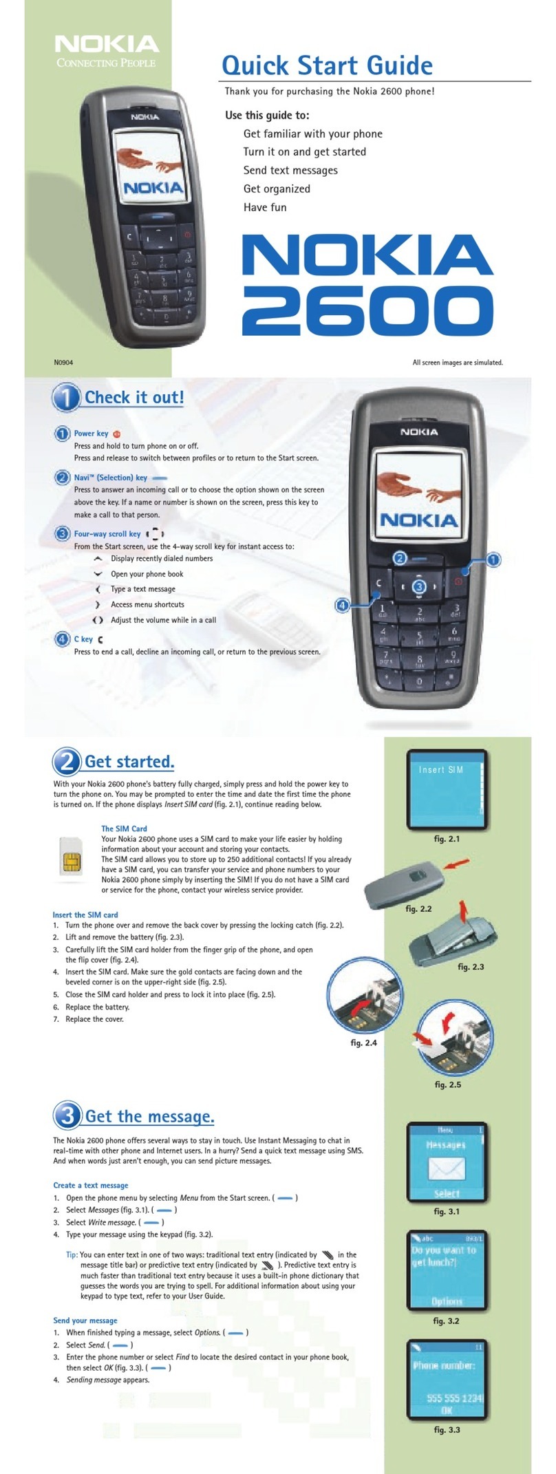 Nokia 2600 classic User manual